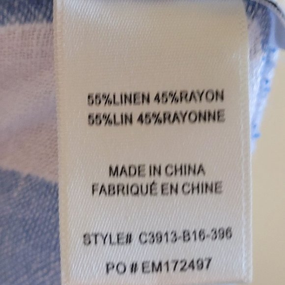 Cloth & Stone Womens Striped Linen Wide Leg Pants Beachy Vacation L - Picture 8 of 11